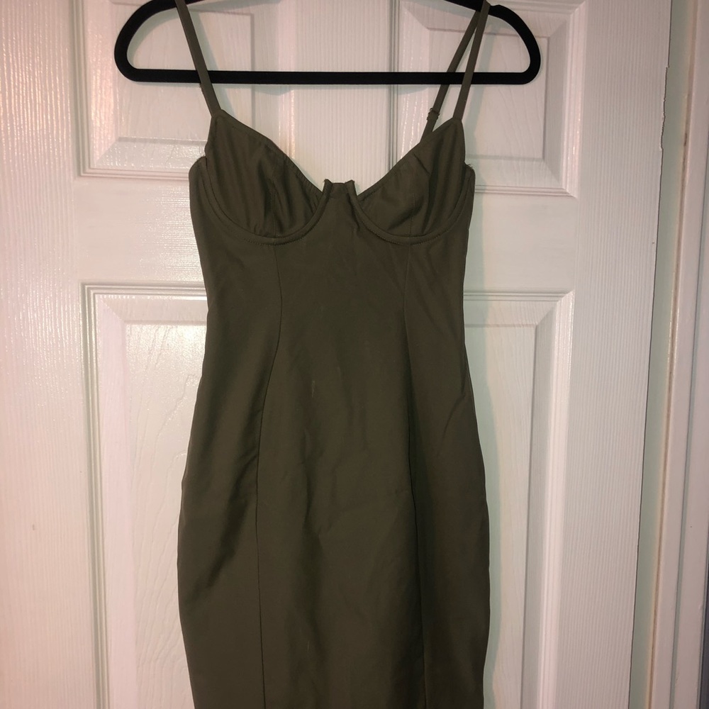 House of CB Olive Green Bodycon Dress